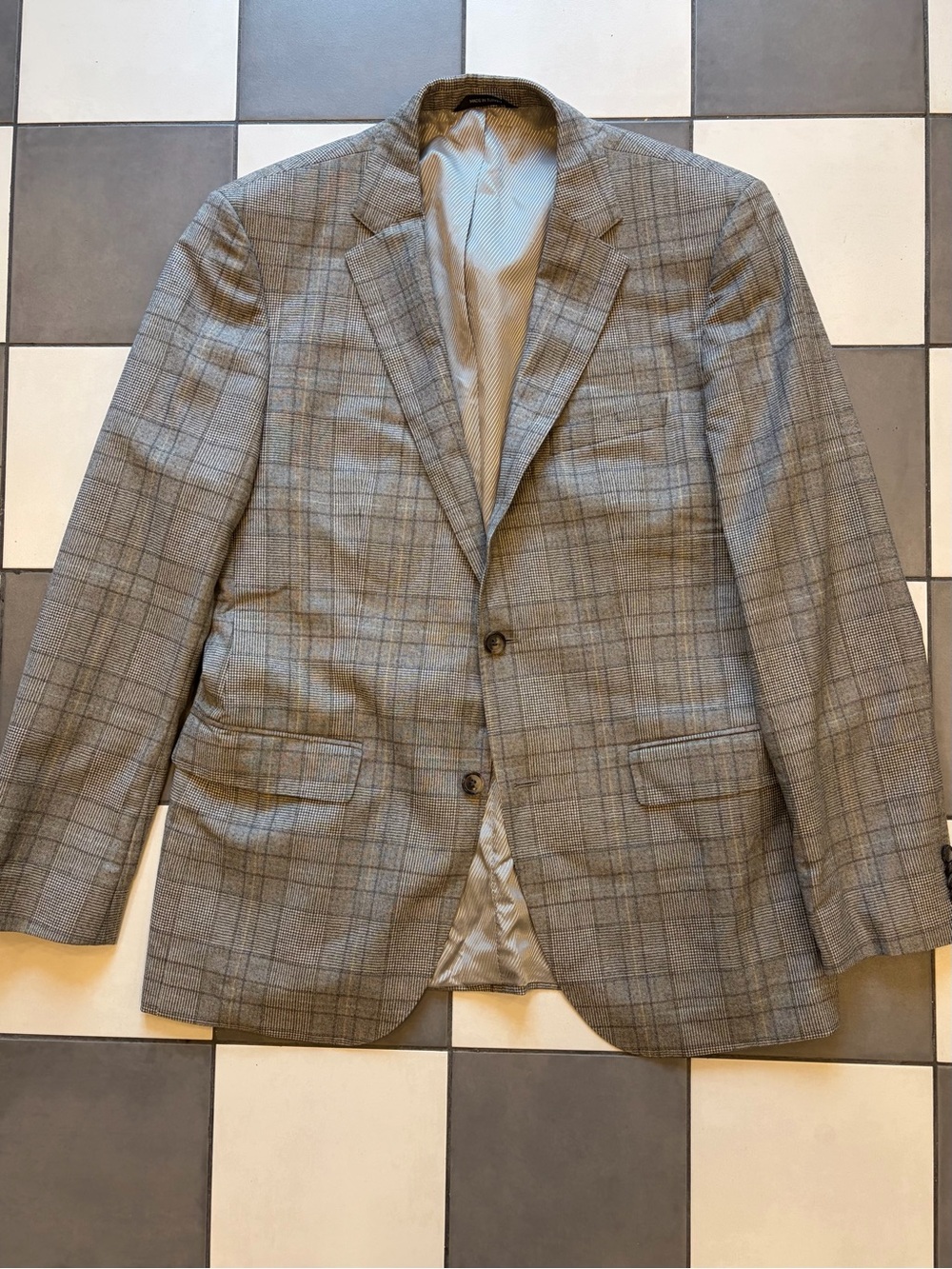 Hugo Boss Wool Glen Plaid Prince of Wales Blazer